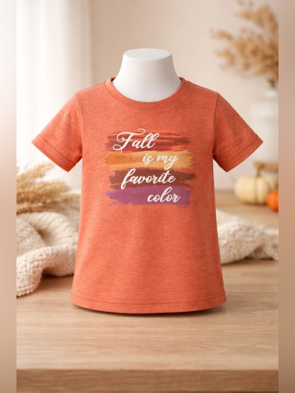 NWT Girls Short Sleeve Top Shirt Fall Favorite Season - Size 12-18 month